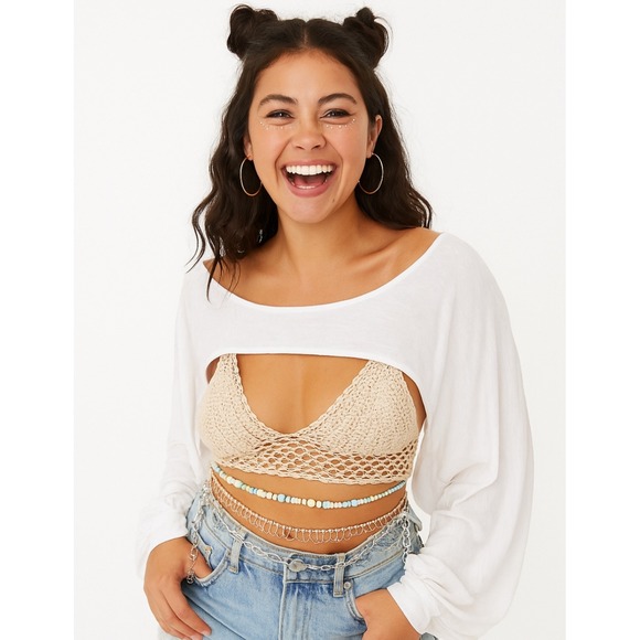 Soft Surroundings Crop Top Fairycore style,Y2K, Festival - Picture 1 of 6